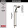 3-Spray Hand Shower with Slide Bar, Handheld Shower Head, Slide Bar Hand Shower 2.5 GPM