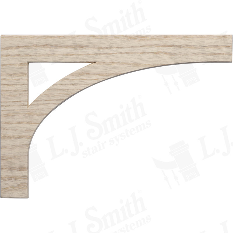 Embossed Birch Hand Stair Bracket, Right