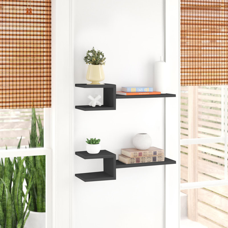 Girton 6 Piece Floating Shelf, Burgundy