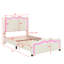 Sleek Curved Design Upholstered Platform Bed-114346595-114346596