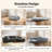 Modular 3-Seat Sectional Sofa With Chaise, Deep Seat Faux Fur Couch, No-Assembly Plush Lounge Sofa With Wide Armrests And 4 Decorative Pillows For Living Room Or Apartment-758065147