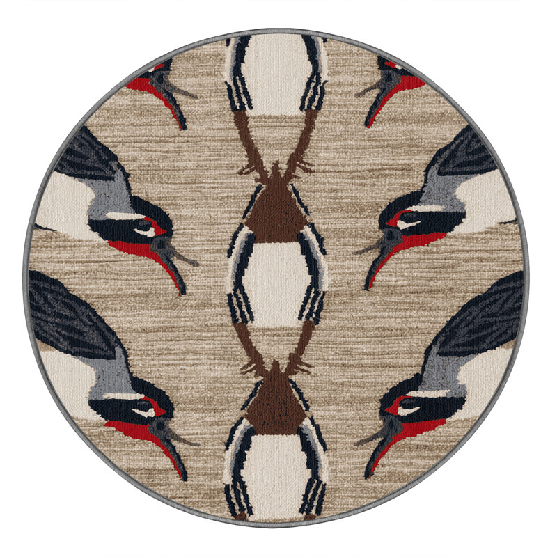  Tapis lavable commun Waxbill Birds, Rond 8 pi