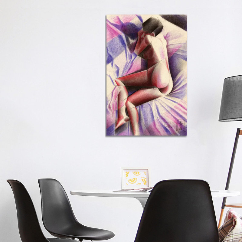 Purple Roundism by Corné Akkers - Wrapped Canvas Gallery-Wrapped Canvas Giclée, 101.6 cm H x 66.04 cm W