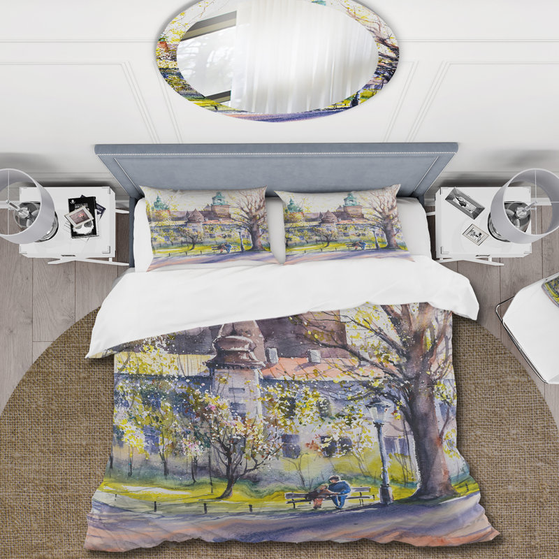 Ensemble de housse de couette Country - microfibre en polyester, Housse de couette pour très grand lit et 2 très