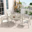 Table de salle à manger d'extérieur ronde VRSHWO pour 4 à 6 personnes, table de salle à manger en métal toutes saisons avec trou pour parasol pour terrasse sur jardin, couleur grès-42178758