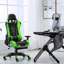 JL Comfurni JD-S0 Adjustable Reclining Ergonomic Faux Leather Swiveling PC & Racing Game Chair with Footrest-86593337