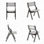 Chaises pliantes en bois, chaises pliantes, chaises de salle à manger en bois empilables pour la cuisine et la salle à manger, siège et dossier tissés, ensemble de 2 chaises de salle à manger