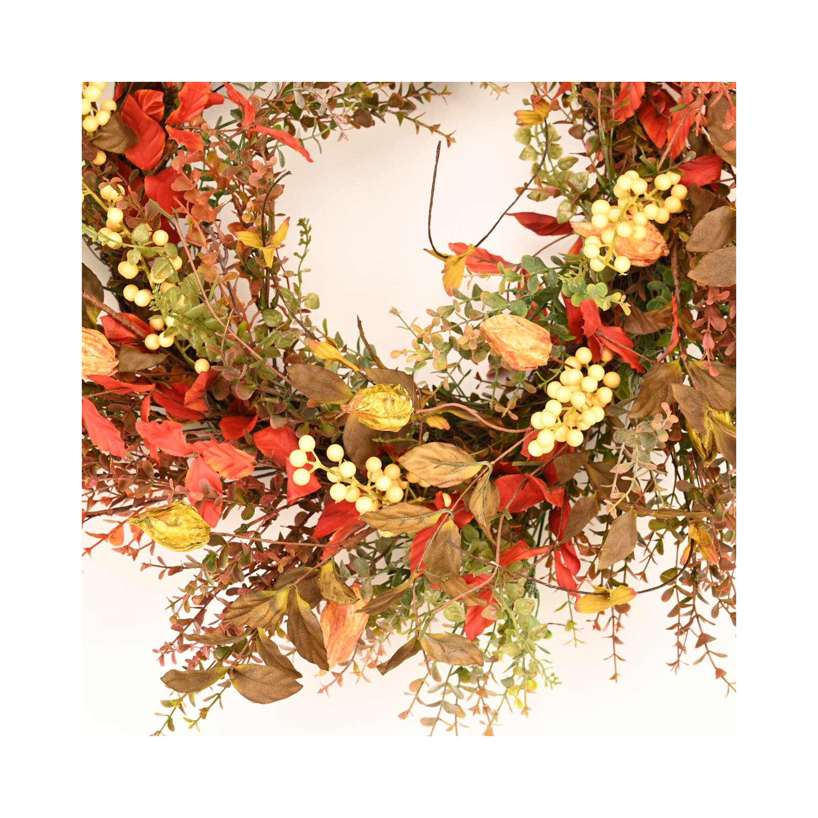 24'' Faux Eucalyptus, Berry Wreath