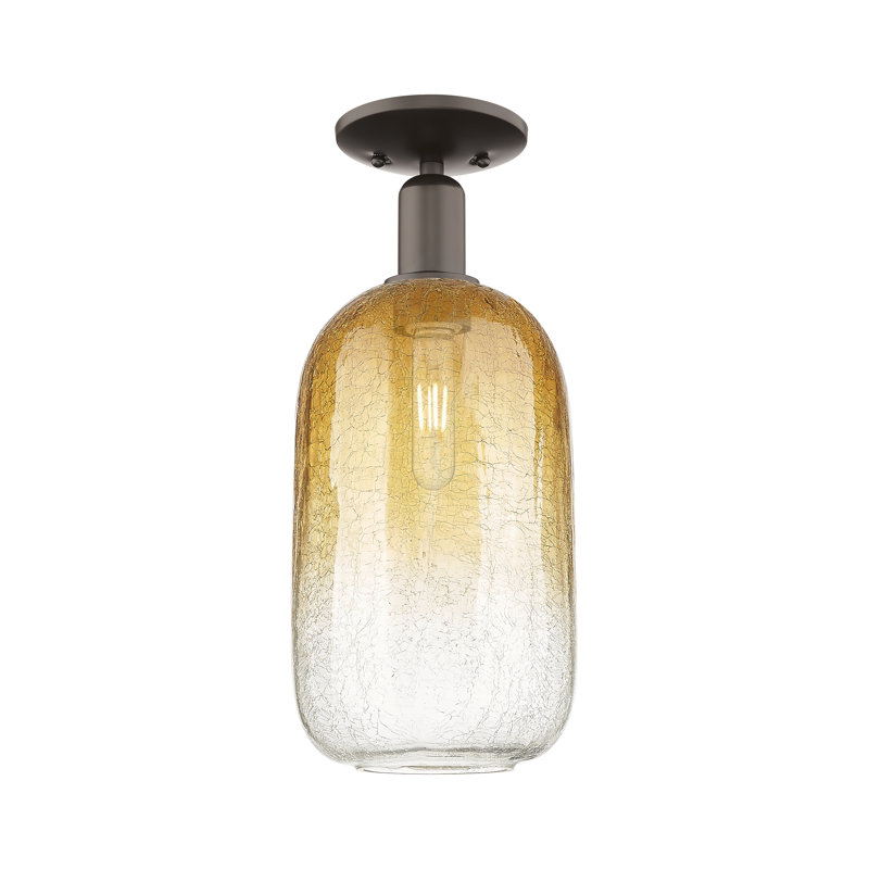 Lomax - laiton antique noir - semi-encastré, Clear Yellow/Oil Rubbed Bronze