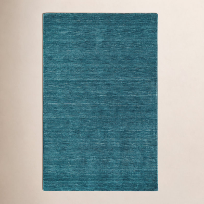 Kaden Performance Wool Indoor Rug, Rectangle 8' x 11', Teal