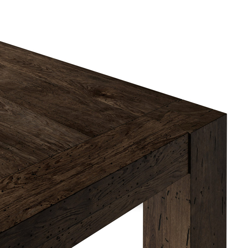 Abaso Dining Table, Ebony Rustic Wormwood Oak