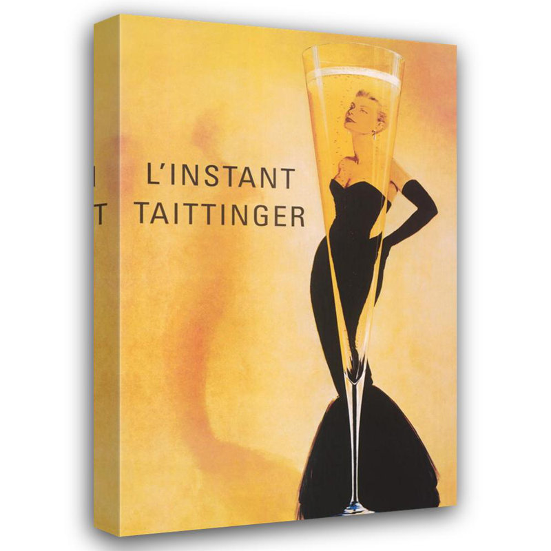 Champagne Taittinger, H 48 po x l 31 po