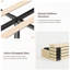Structure de très grand lit, lit plateforme tapissier en velours avec tête de lit réglable en hauteur, structure robuste et lattes, conception silencieuse, compatible avec les matelas sans ressorts, facile à assembler-129583461-129583458