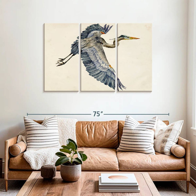 Brampt Blue Heron Rendering IV, 36" H x 57" W