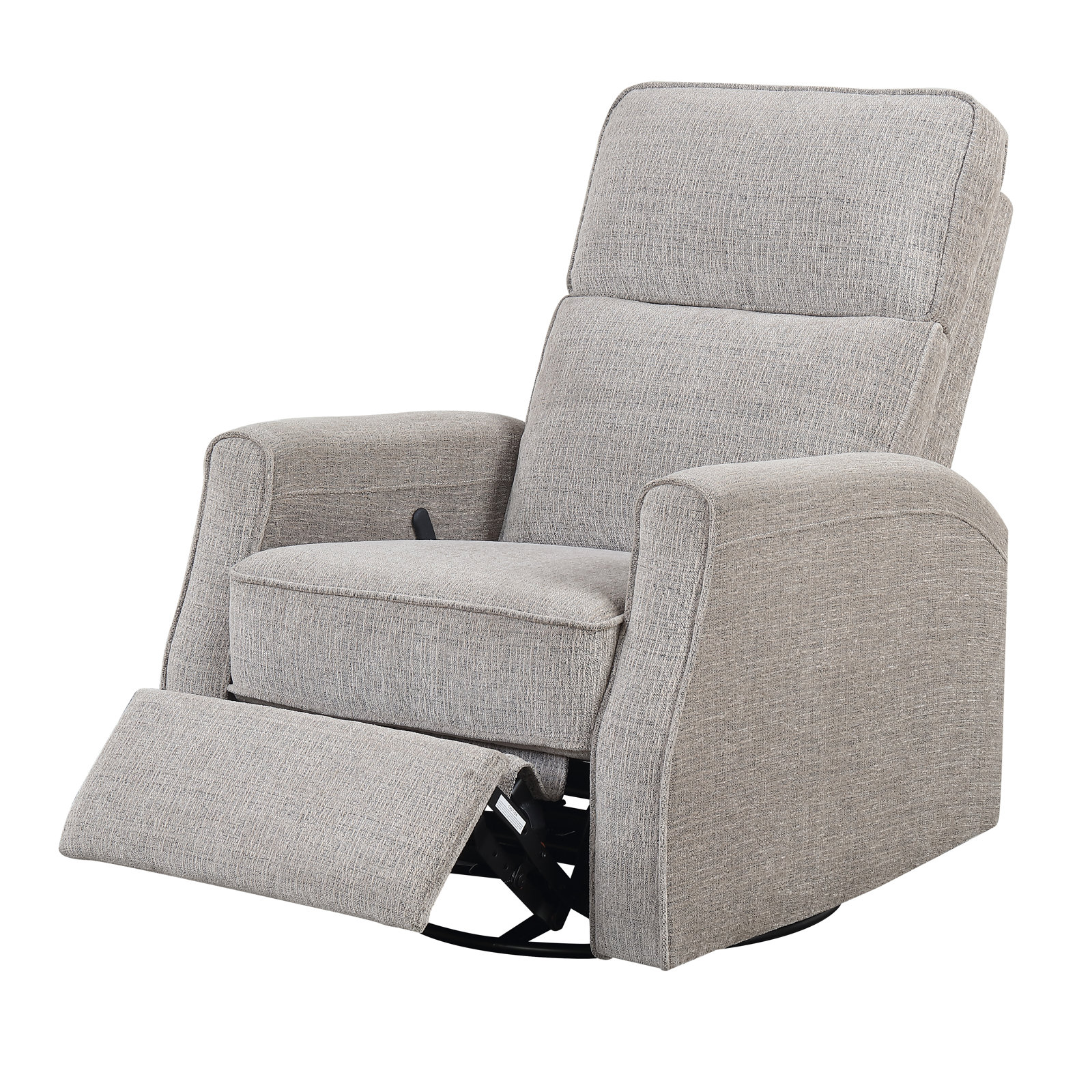 Pomeline Upholstered Swivel Recliner, Wheat Polyester