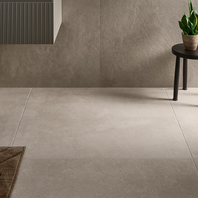 Stoneside 36x36 Matte Porcelain Tile, Cream Beige