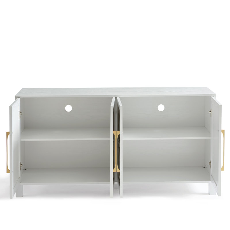 Meuble télé l 63 po Volney, Blanc