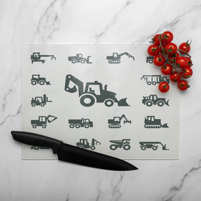 Construction equipment Designer Glass Chopping Board