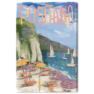 Positano Poster Canvas Trendy Coastal Print by Art Remedy