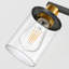 Meuble-lavabo moderne à 5 lumières noir et or avec abat-jour en verre transparent-259132217