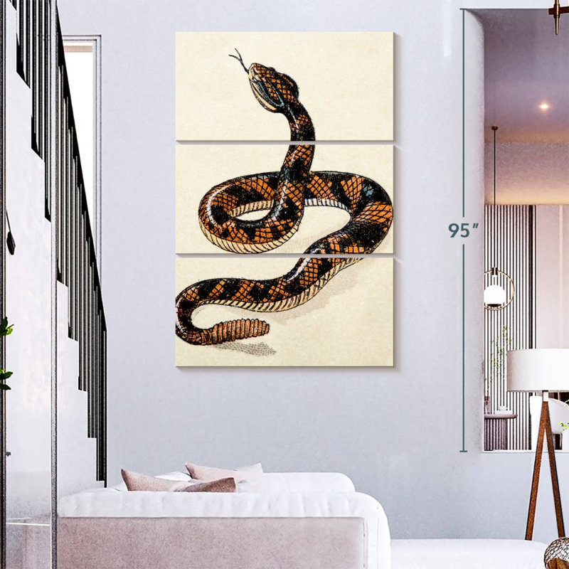 Brampt Rattlesnake, 74" H x 48" W