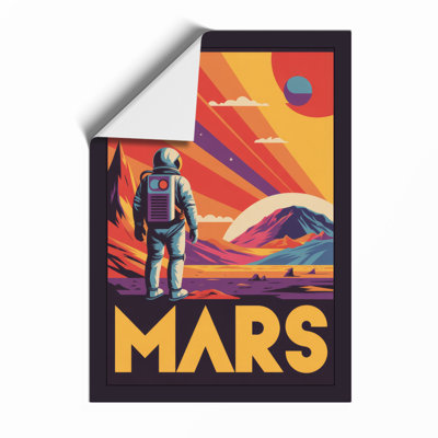 Postcard from Mars Retro - Framed Print