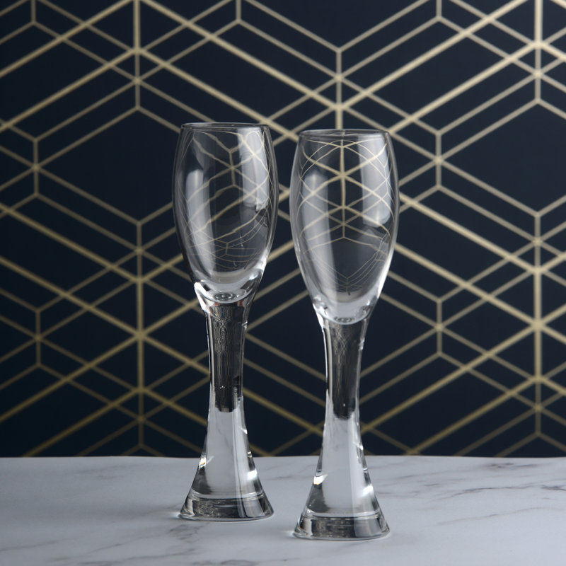 Manhattan 8.5oz. Glass Champagne Glass Stemware Set