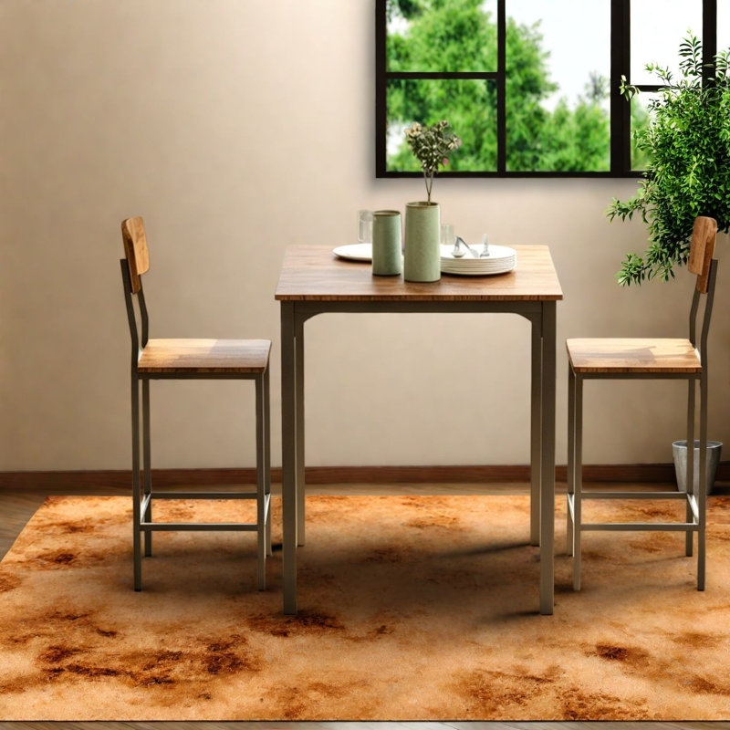 Compact Dining Table Sets(Must include both Table and Chair) MDF Steel Modern Kitchen