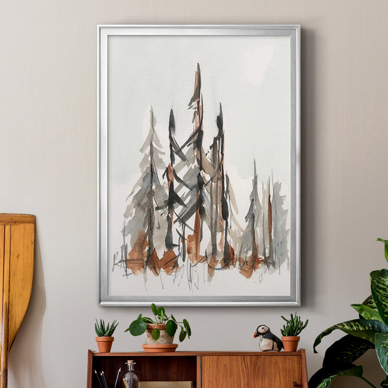 Rustic Evergreens II " Rustic Evergreens II ", Silver, 30.5" H x 22.5" W x 1" D