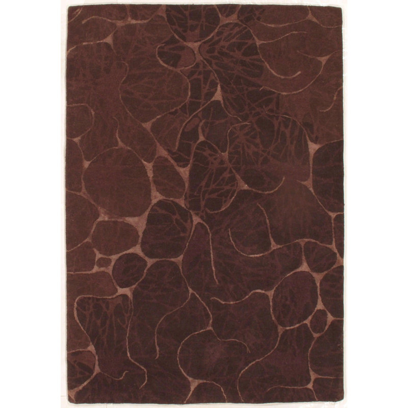 Abstract Area Rug in Brown