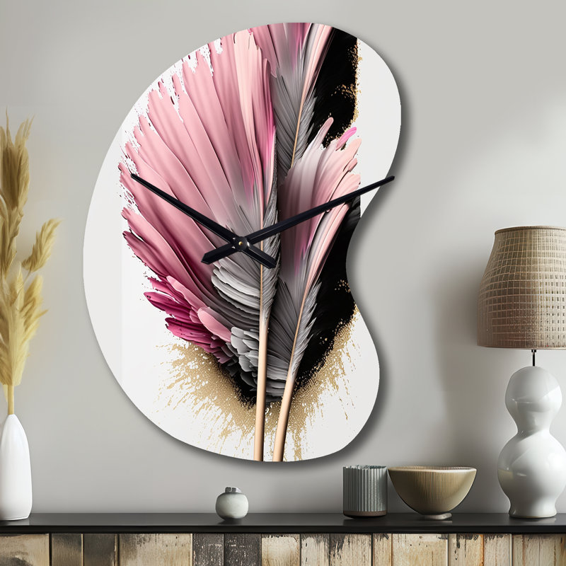 Marcin Gerbera, fleurs hyperréalistes en forme de V - horloge murale en forme de gerbera, Petit
