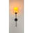 Elegant Wall Lamp with Metal Body & Glass Cap, Black and Cream, 23.6 x 5.9 x 11.8 inches | 1 x 3.15W LED Socket, Battery Operated (3 AA) | 4500K Brightness, On/Off Switch, Perfect for Home Decor & Modern Spaces