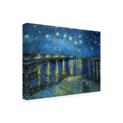 "La nuit étoilée au-dessus du rhône", art sur toile