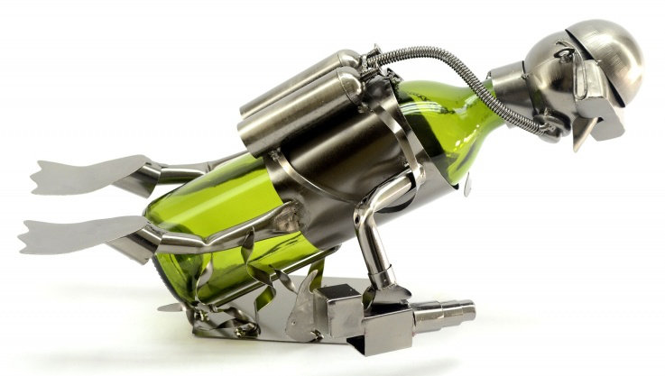 Tabletop Wine Bottle Rack in Silver