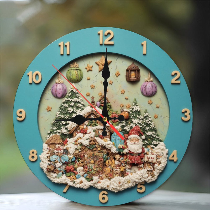Horloge de Noël - Maison du Père Noël