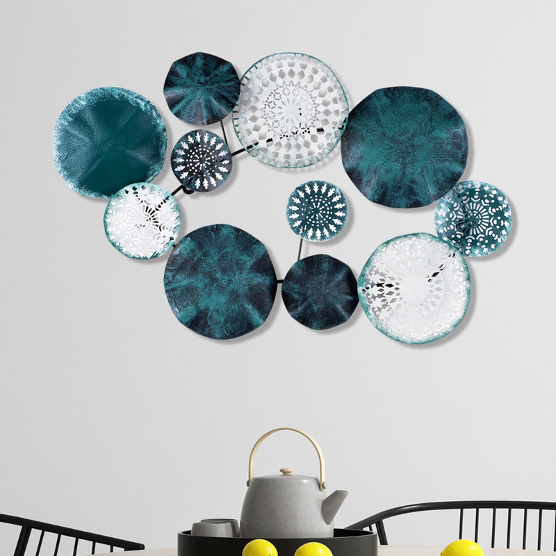 Décoration murale charme, Turquoise / blanc