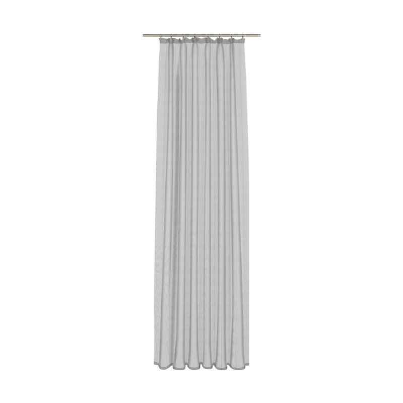 Merlee Semi Sheer Single Curtain Panel, Grey/Brown, 245cm H x 300cm W