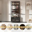 Armoire-bar industrielle avec porte-bouteilles en bois