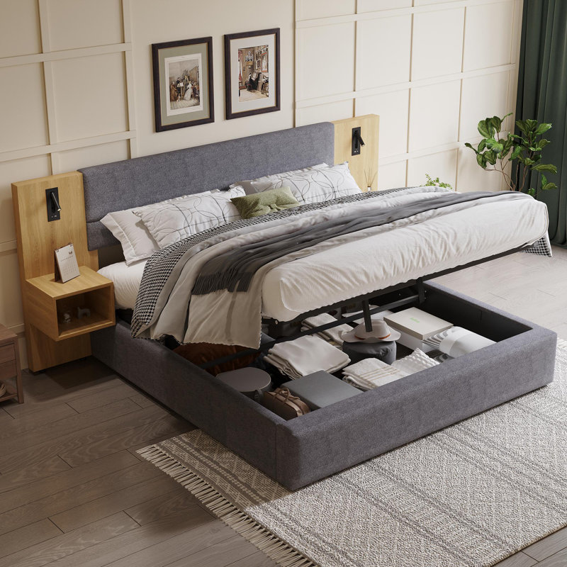 Russelle Upholstered Ottoman Storage Bed