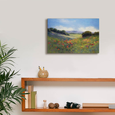 «Poppies With A View» par Alice Weil, art mural sur toile
