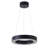 1-Light Matte Black LED Halo Ring Chandelier-72721741