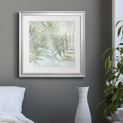 Soft Leaves I by J Paul - Matted and Framed Under Glass, Large Living Room Wall Art