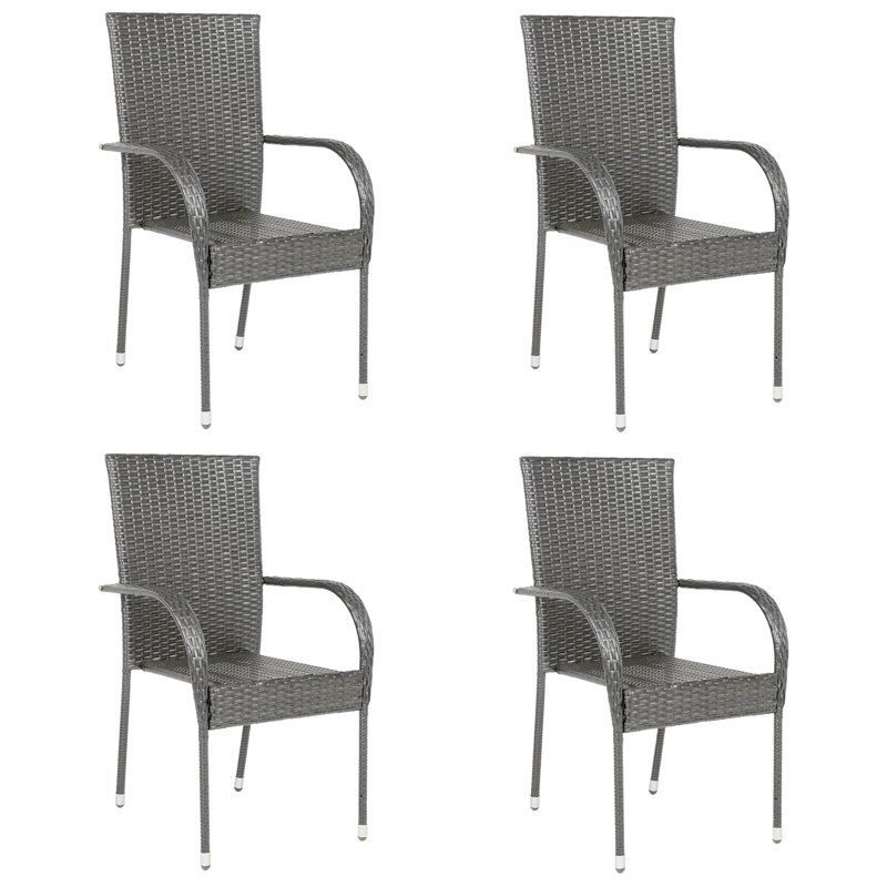 Bretenieres Stacking Garden Chair, Grey
