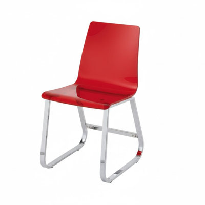 Ensemble de 2 chaises d'appoint rouges Flammara
