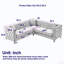 Canapé modulaire en L avec coussins Stoughton-119772616