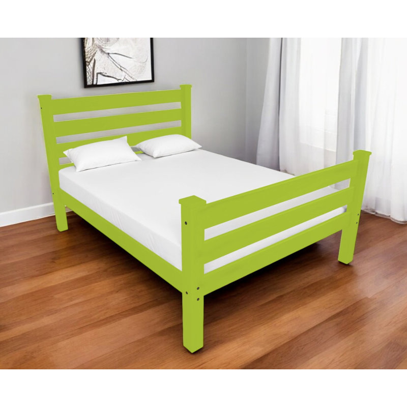 Lime Green Solid Wood Twin Bed Frame