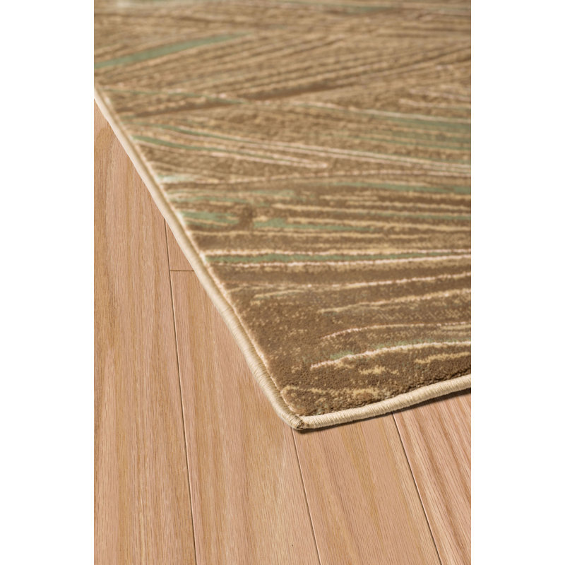 Tapis abstrait beige Tenorio, Rectangle 1 pi 10 po x 3 pi