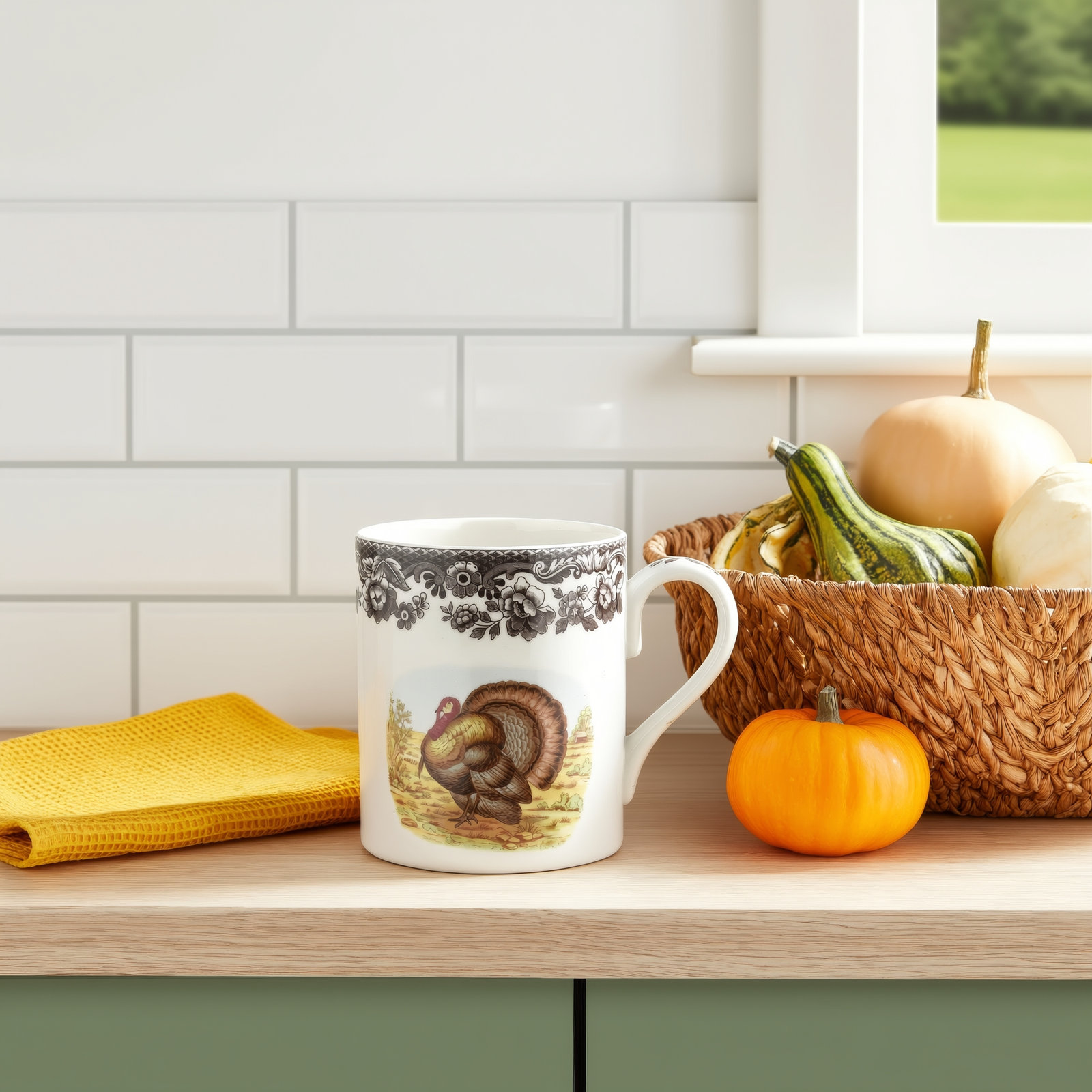 Woodland Turkey Porcelain Mug