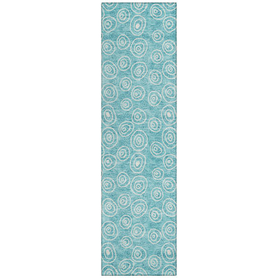 Washable Geometric Indoor / Outdoor Rug