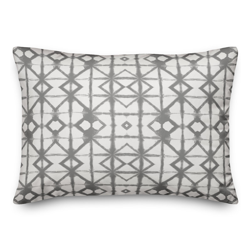 Housse et insert de coussin d'extérieur, 14" x 20", Gris, Forme rectangulaire